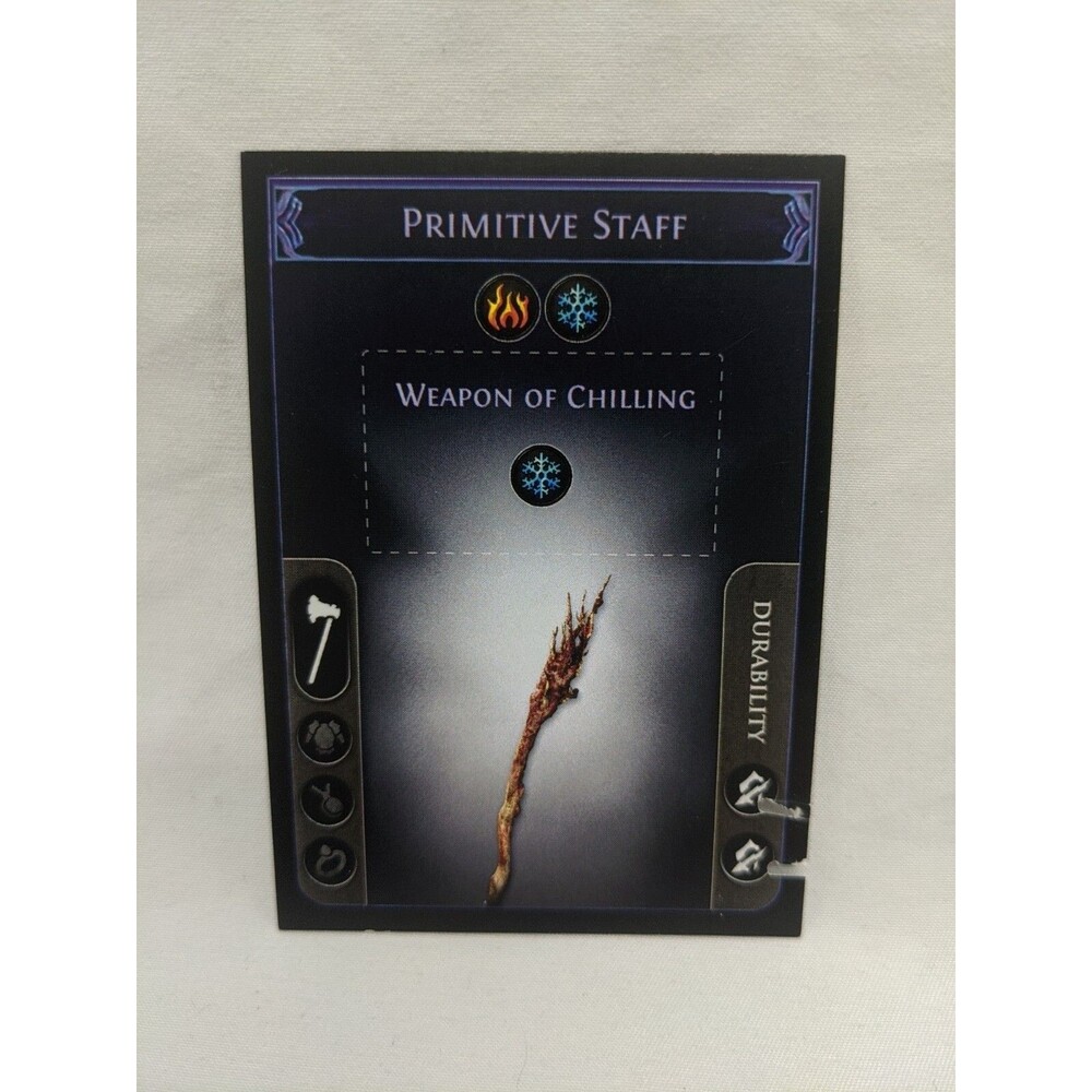 *Punched* Path Of Exile Exilecon Primitive Staff Weapon Of Chilling Trading Card